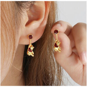 COPY - Winnie the Pooh Ruby stud earrings​